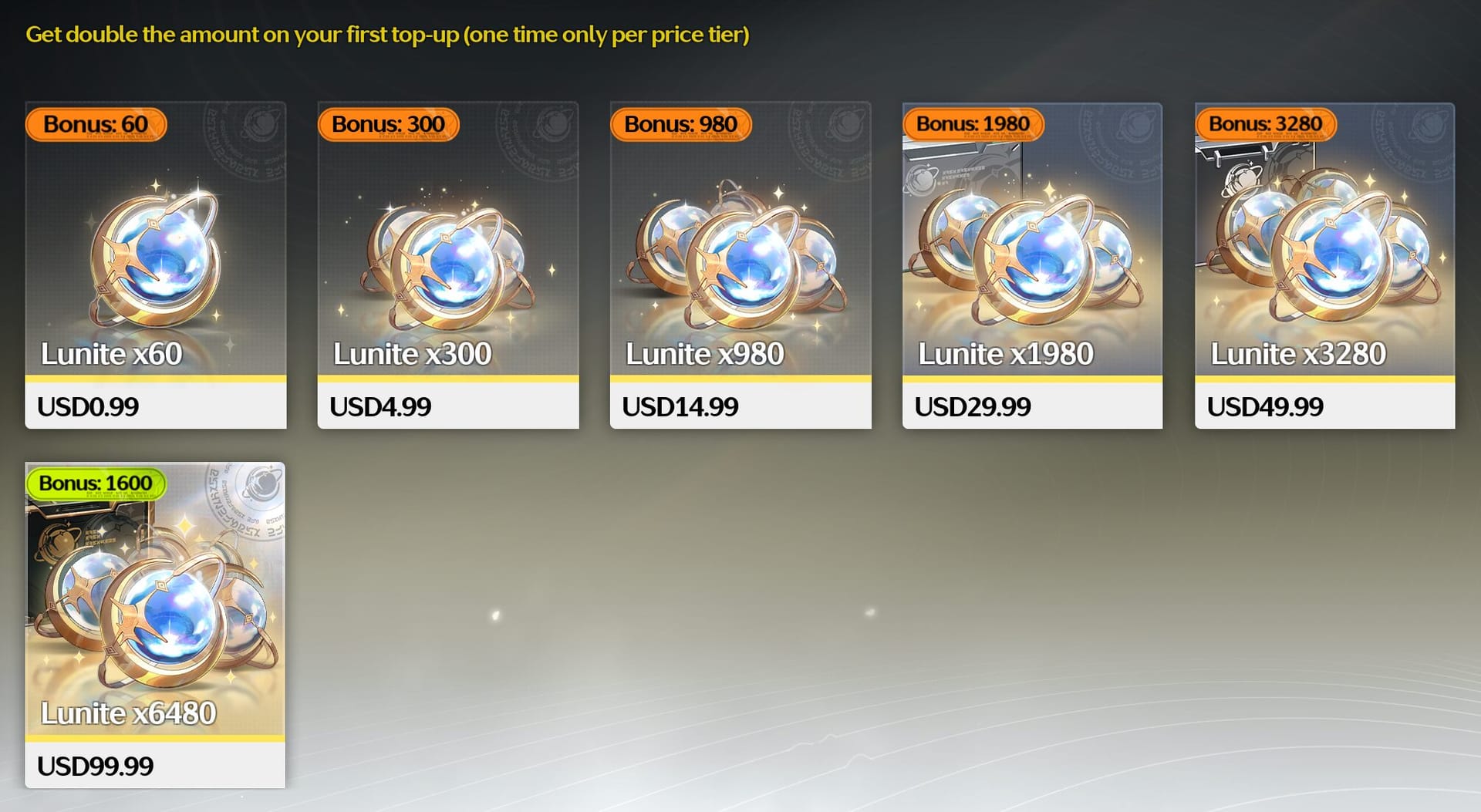 Perbandingan Langganan Lunite Wuthering Waves dan pek top-up Astrite terus yang menunjukkan hasil Astrite