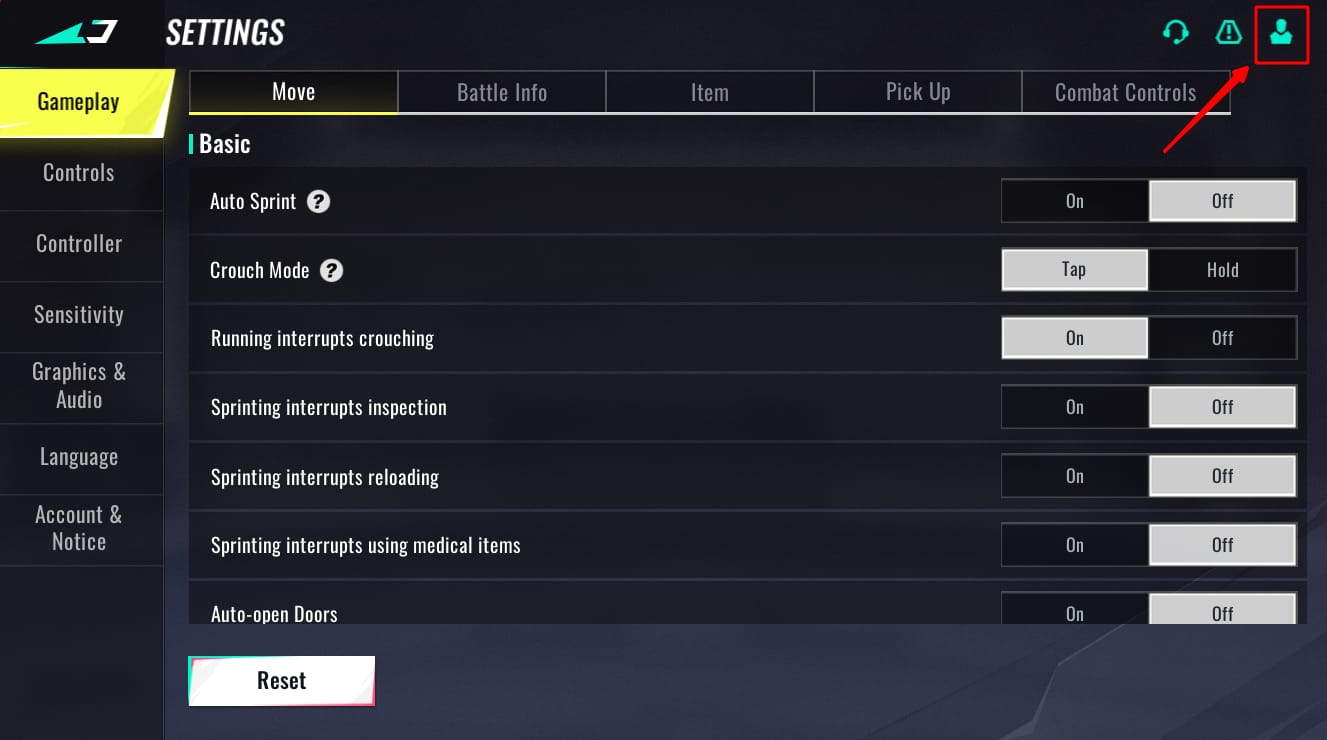Blood Strike in-game profile settings showing User ID for account linking