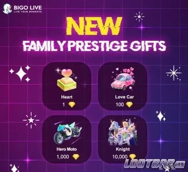 Regalos de PK de alto valor en Bigo Live: Carruaje de Amor y Dragón de Gala