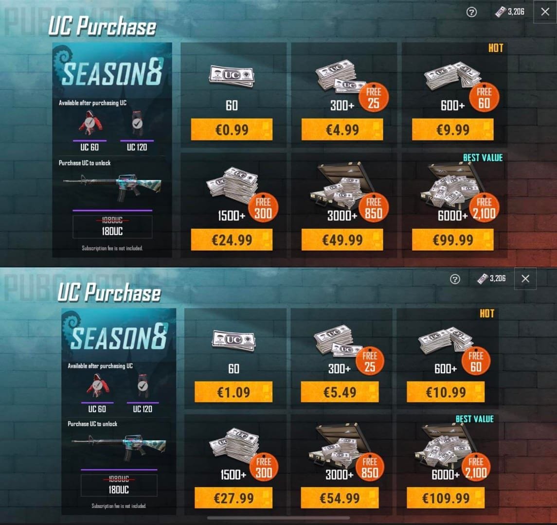 PUBG Mobile 플레이어 ID 및 UC 충전 가이드 스크린샷