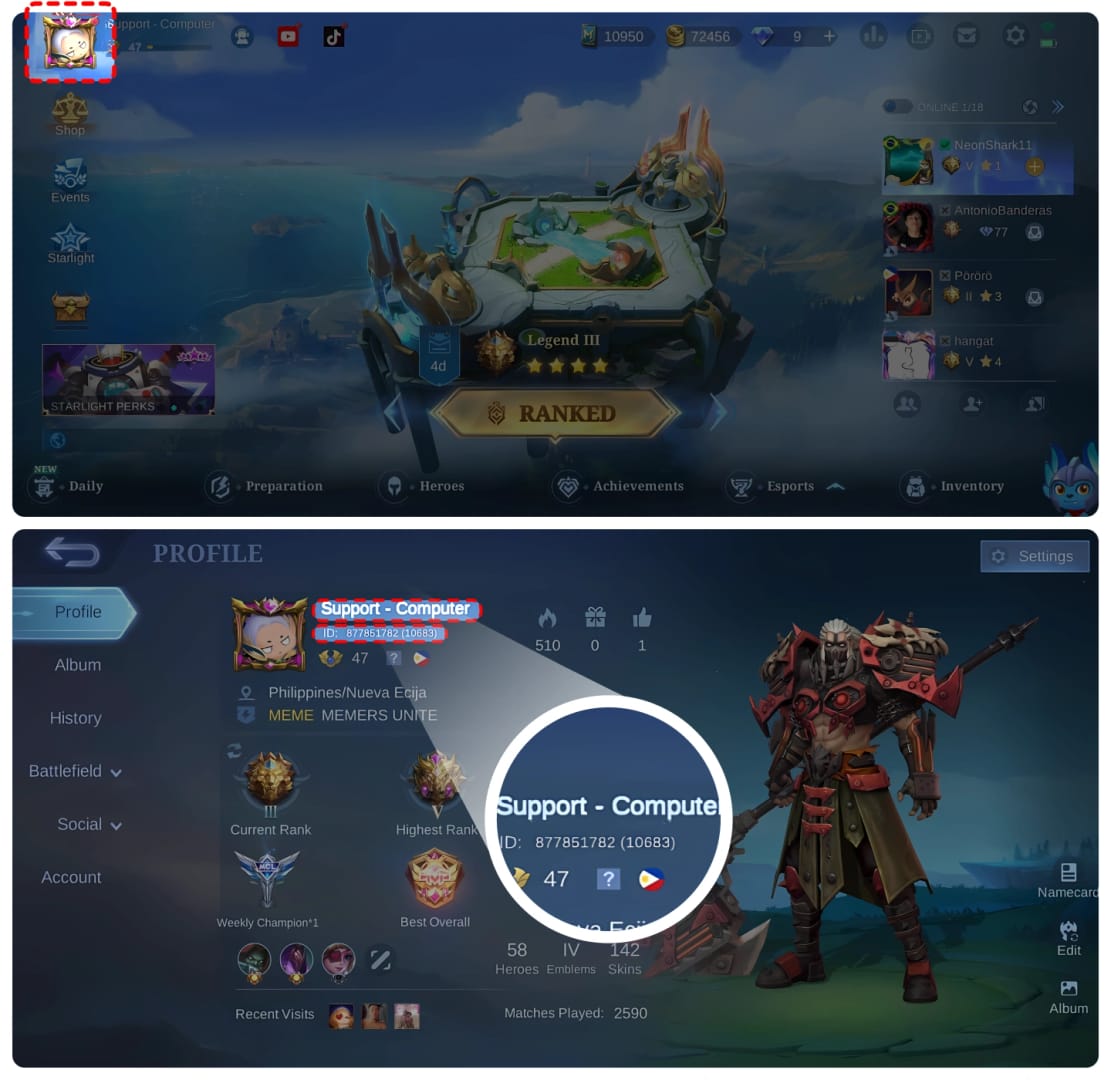 جدول مقارنة بين مكافآت شحن الماس في يوم الذروة مقابل الشحن العادي في Mobile Legends Bang Bang