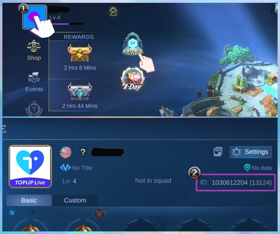 Guide Mobile Legends Bang Bang pour trouver l'ID utilisateur et l'ID de zone pour la recharge de diamants