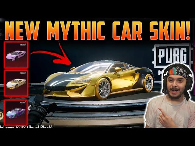 Aspecto de superdeportivo mítico mejorado en PUBG Mobile con efectos personalizados