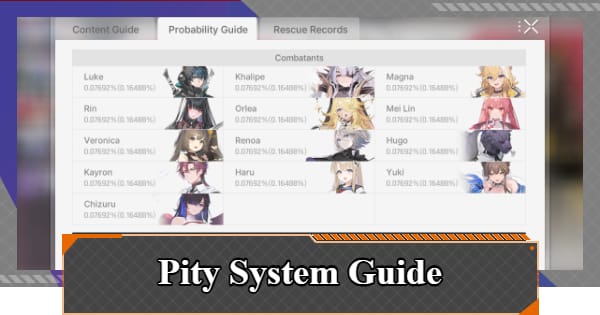 Carta kadar pity SSR Chaos Zero Nightmare dengan hard pity pada 70 pull dan jaminan rate-up 140-pull