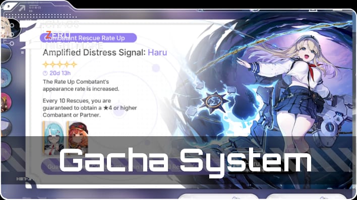 Gambar rajah sistem pity Chaos Zero Nightmare yang menjelaskan hard pity pada 70 tarikan dan jaminan kadar naik