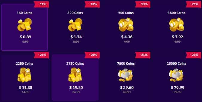 Сравнение цен на Tango Coins в веб-версии и приложении