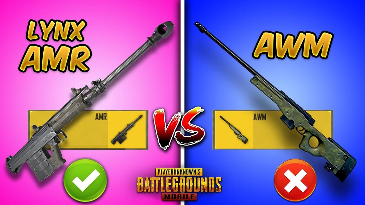 PUBG Mobile में AMR बनाम AWM स्नाइपर की तुलना