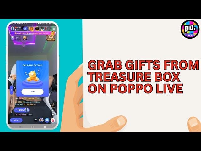 Contoh antara muka pemberian hadiah dalam permainan Poppo Live untuk perkembangan kekayaan