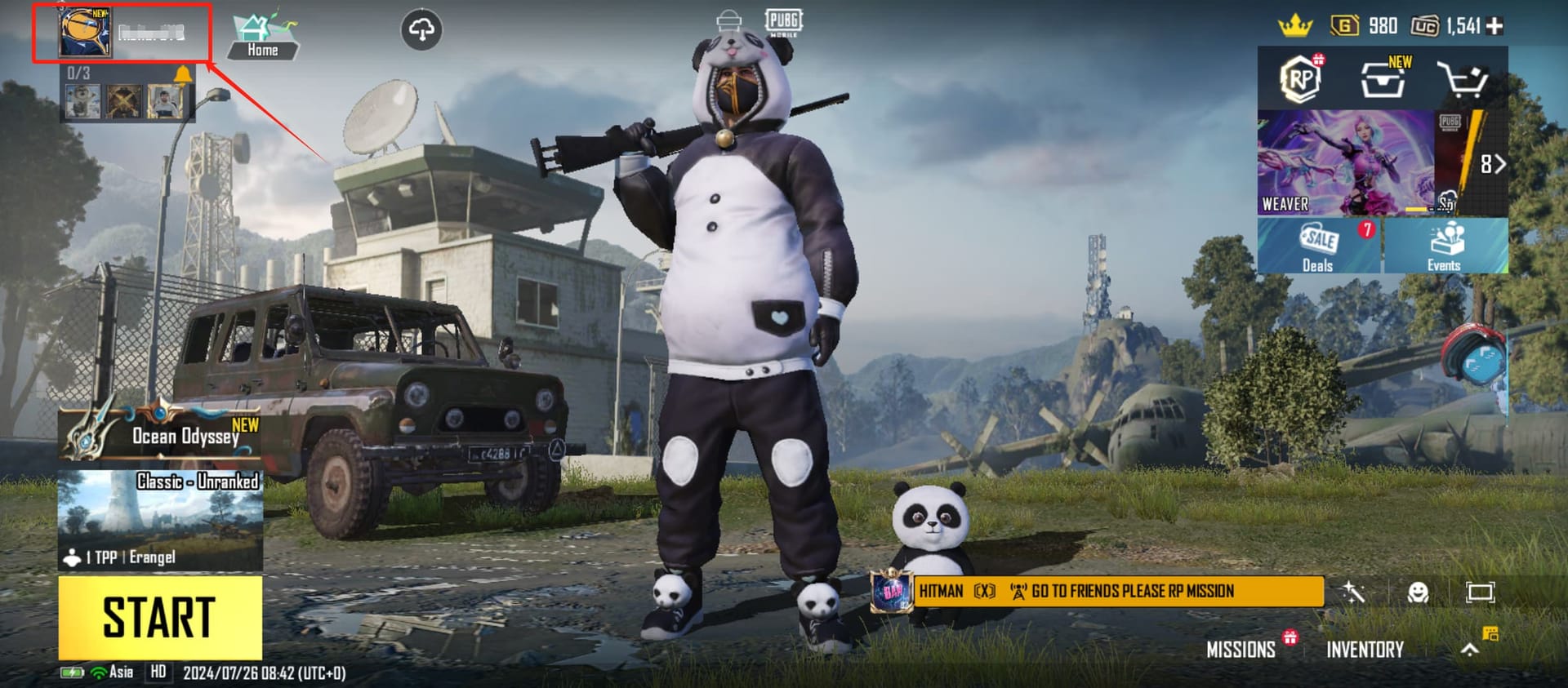Antarmuka pembelian UC PUBG Mobile