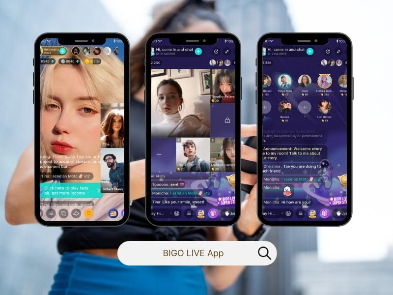 Bigo Liveモバイルアプリの認証申請用プロフィール画面