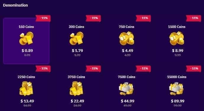 탱고 라이브 웹 다이아몬드 패키지 비교 차트: $49.99에 9100 코인 대 $199.99에 18900 코인, 코인당 비용 차이 표시