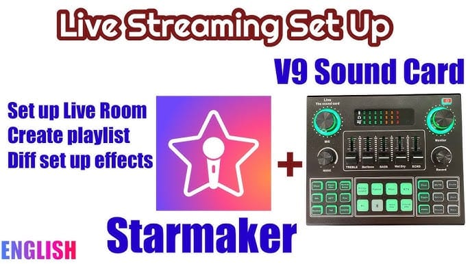 StarMaker 直播間介面，顯示禮物特效和活躍的觀眾聊天