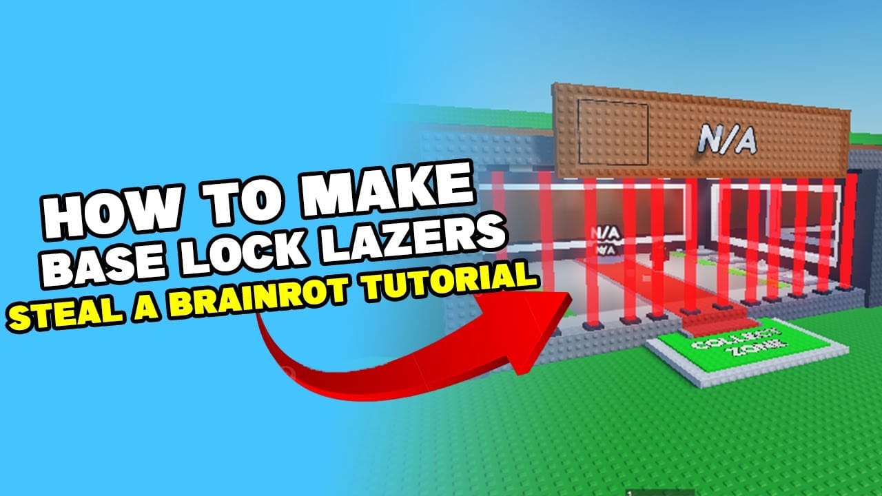 Steal a Brainrot Base Lock button with 60-second cooldown indicator