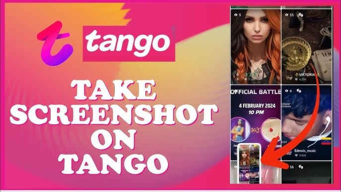 Tango Live 모바일 인터페이스: 게임을 탭한 후 배틀을 선택하여 코호스트 PK를 시작하는 경로