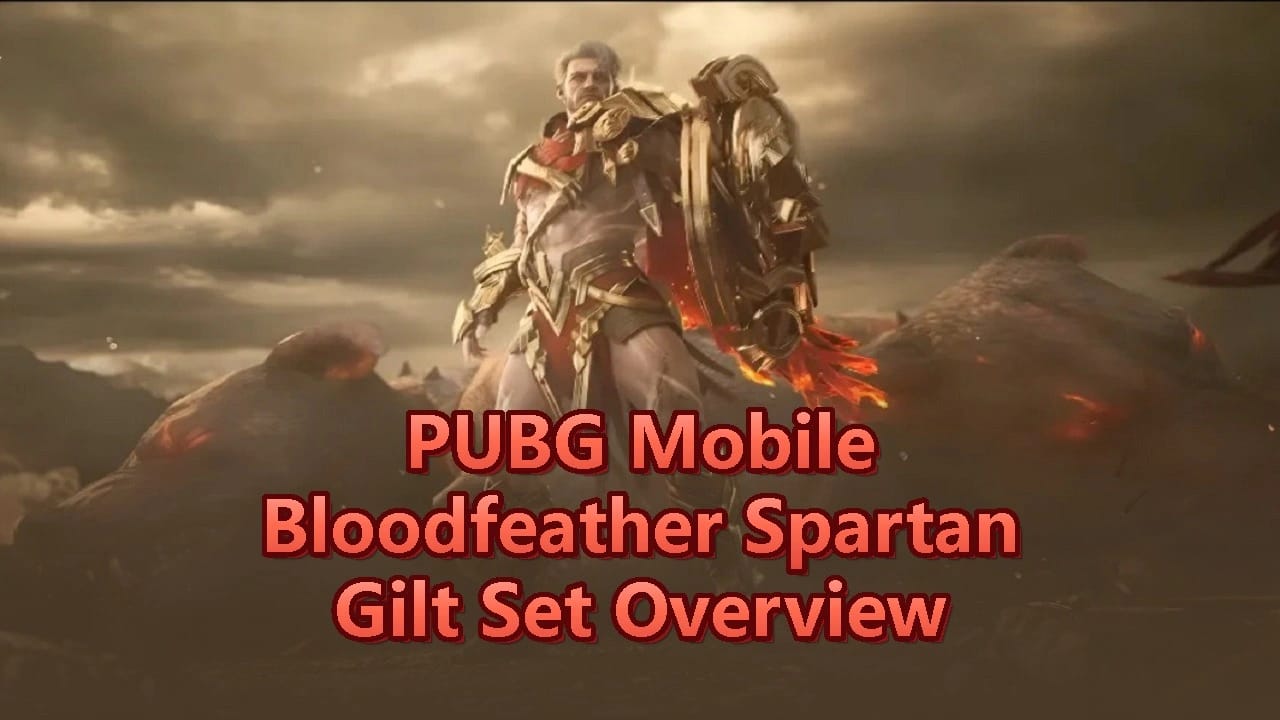 PUBG Mobileのアニメーション付きMechaロビー背景に表示されたBloodfeather Spartan Set
