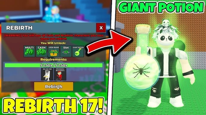 Potion brewing guide with Neural Booster in Steal a Brainrot.