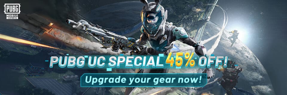 PUBG UC Special 45% Off! Upgrade your gear now!