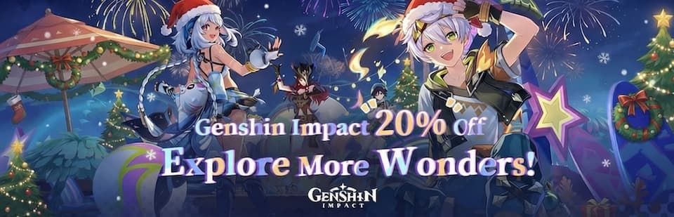 Genshin Impact 20% Off, Explore More Wonders!