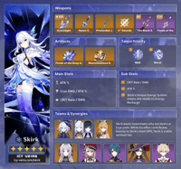 Скирк Genshin 5.7: Комплект навыков и руководство по сборке Крио ДПС SS-уровня с нулевой энергией