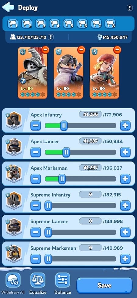 ホワイトアウト・サバイバル：クマ狩り（Bear Hunt）最強の兵種比率10/10/80ガイド